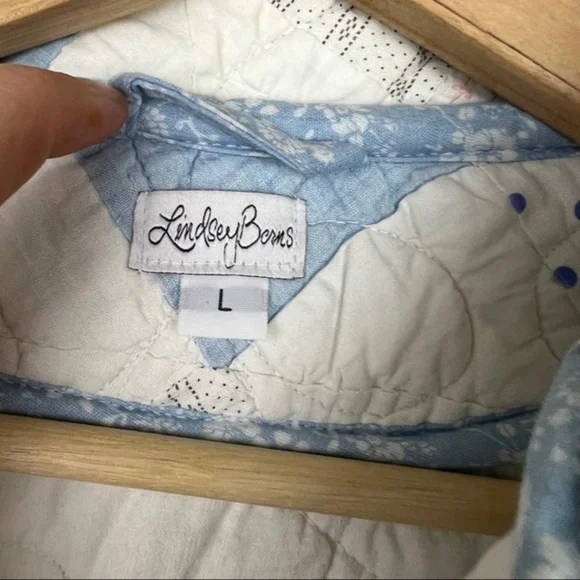 Lindsey Berns Rare Colorblock Embroidered Quilt Coat - Picture 9 of 9